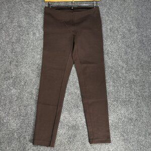 Ralph Lauren Black Label Pants Womens Medium Brown Pull On Stretch Ankle